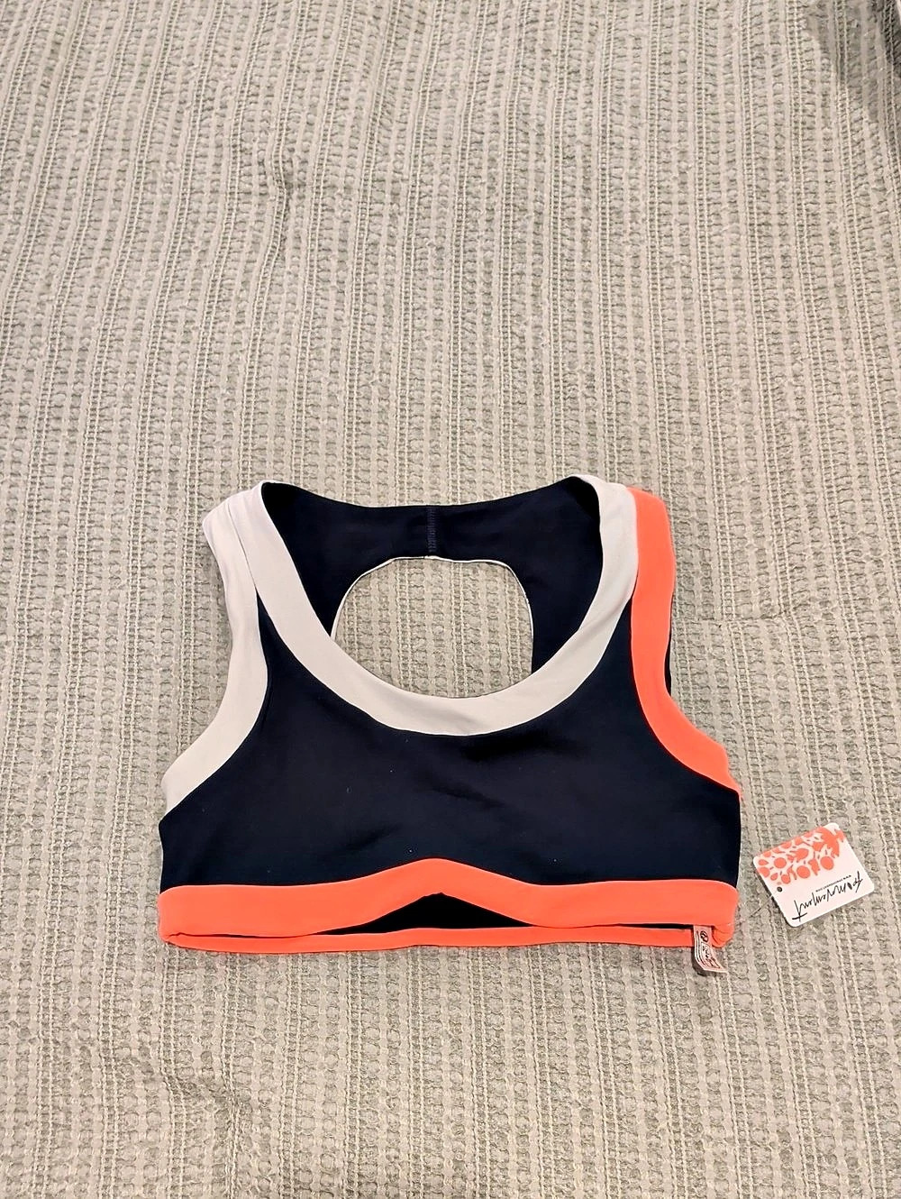 Free People Movement Never Better Colorblock Ringer Sports Bra NWT XS